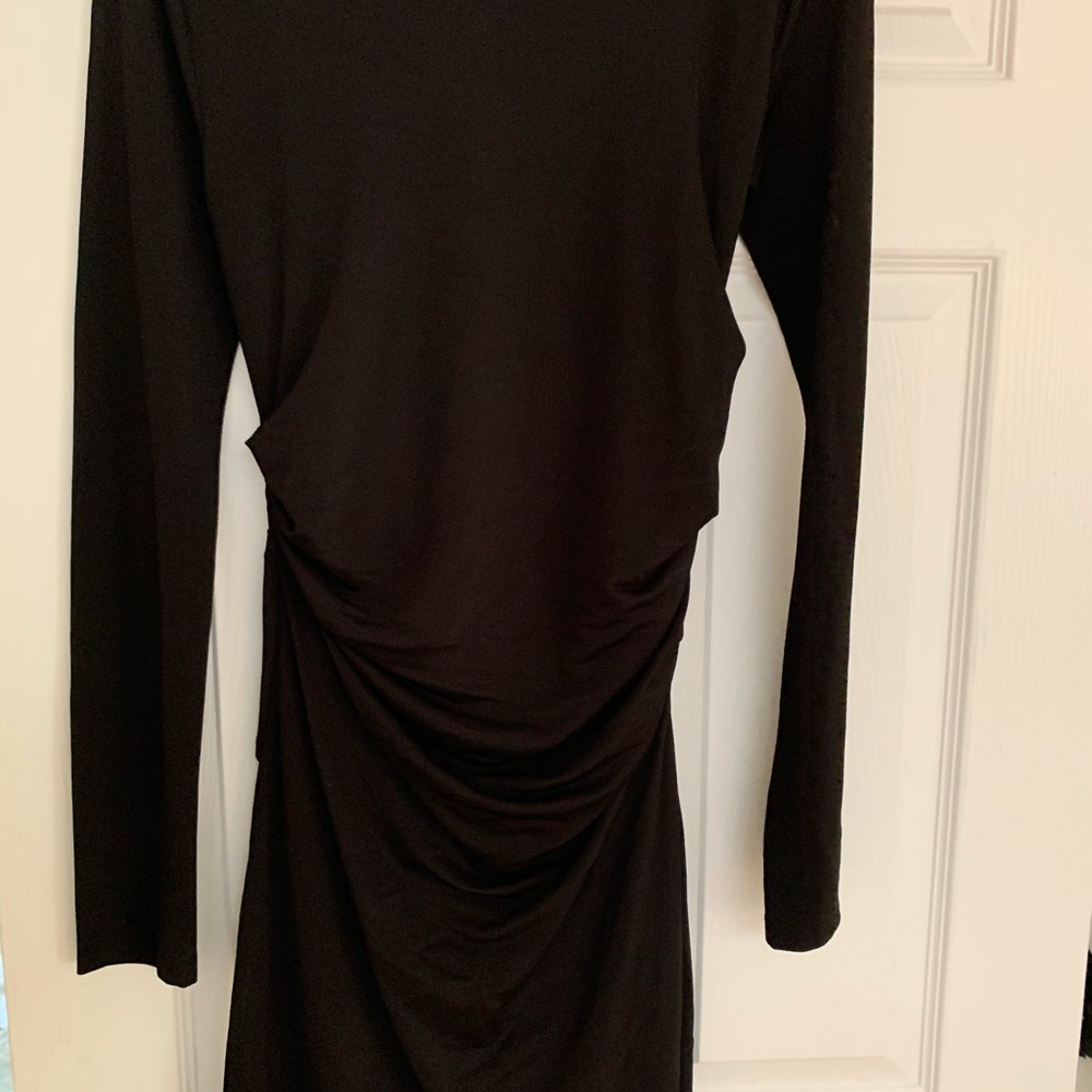 Alexander Wang ruched, fitted black dress
